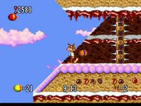 une photo d'Ã©cran de Bubsy Fractured Furry Tails sur Atari Jaguar